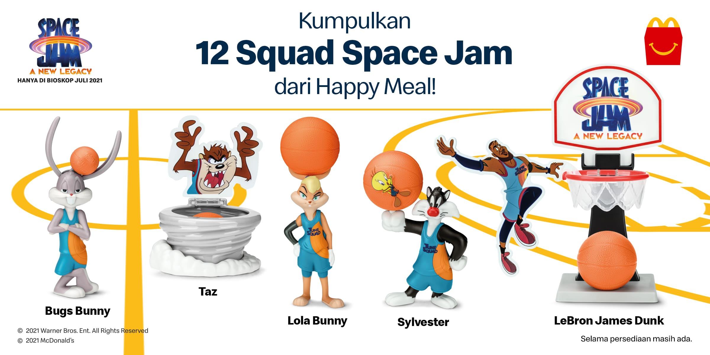 Space Jam A New Legacy: Mainan Happy Meal McDonald’s tersedia di Indonesia Mulai 2 Juli
